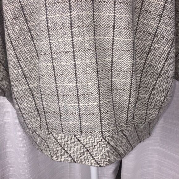 Halogen Tweed Batwing Wool Blend Jacket Tweed Sz XL Oversized Caplet - Picture 8 of 14